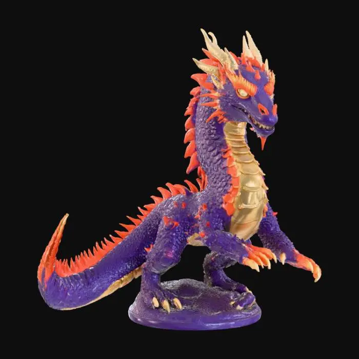 3D model for High detail, abstract, dragon, with high detail, abstract, designed skin