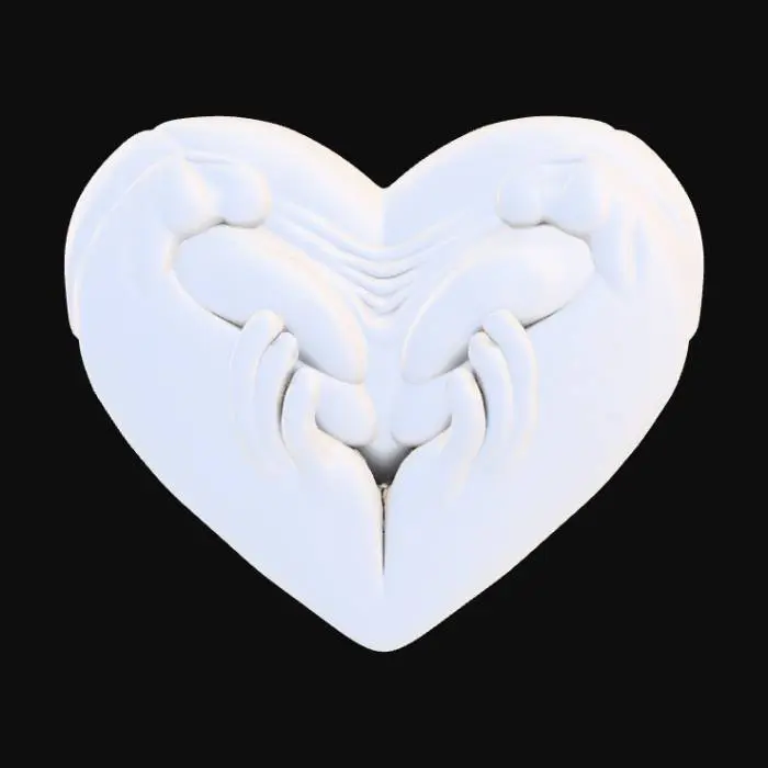 3D model for High detail, heart felt, "I'm Sorry"