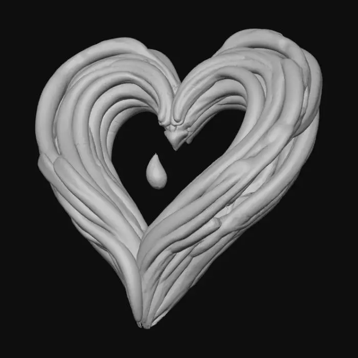 3D model for High detail, abstract, heart felt, "I'm Sorry"