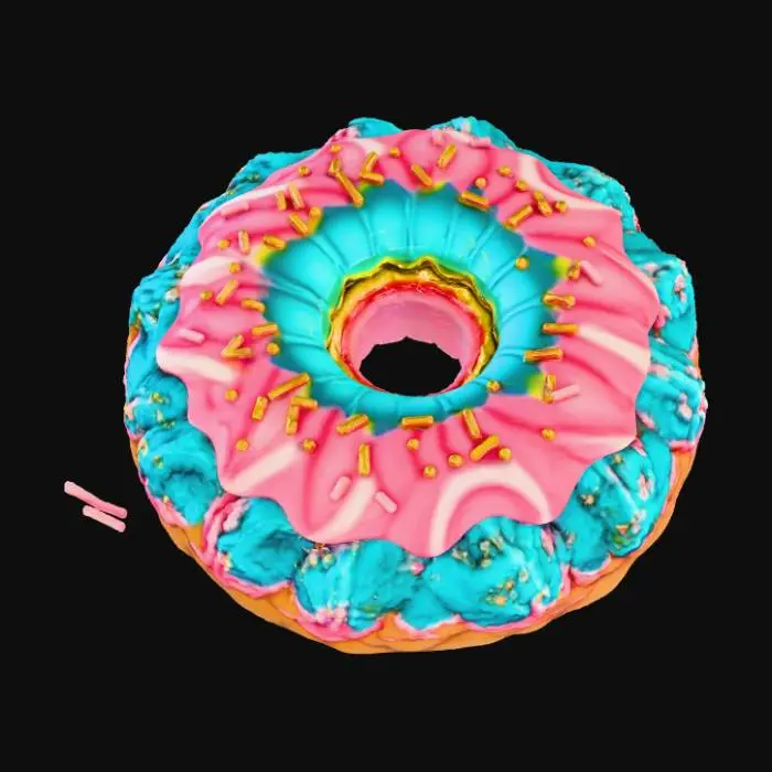 3D model for High detail, extravagant, abstract, cookie