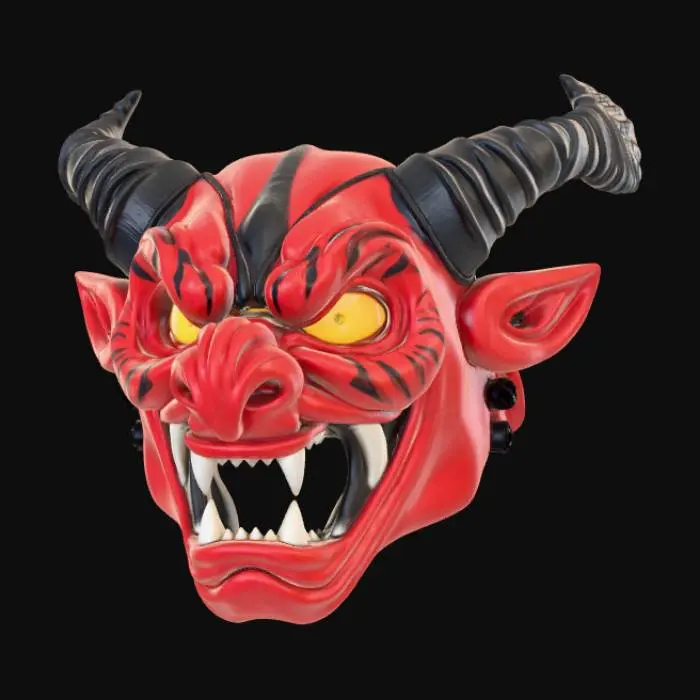 3D model for Smooth detail, Demon Oni Mask