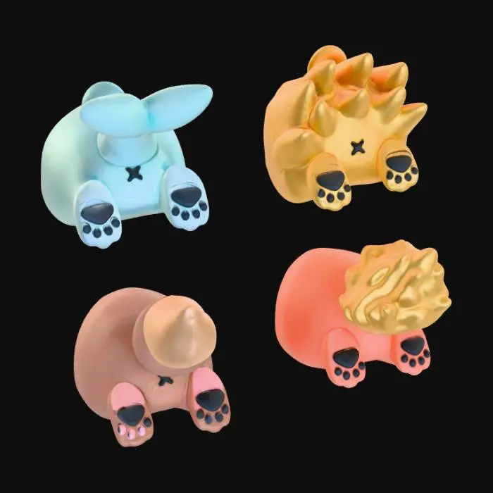 3D model for Animal Paws and Tails Wall Hooks