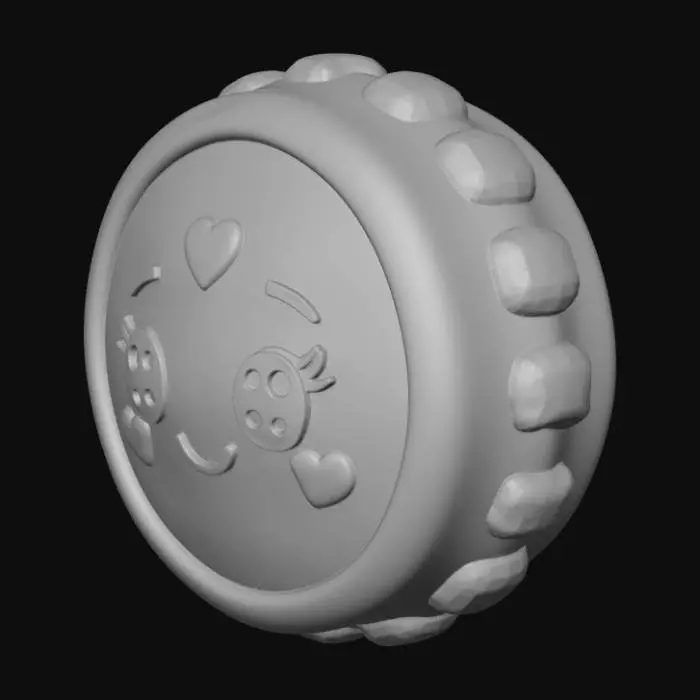 3D model for Kawaii, bottle cap