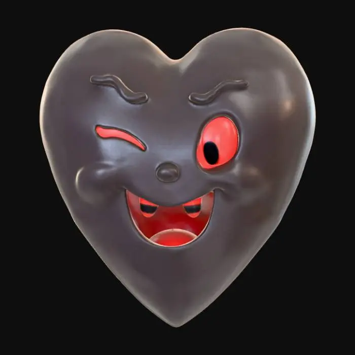 3D model for Abstract detail, but simple, bad girl emoticon