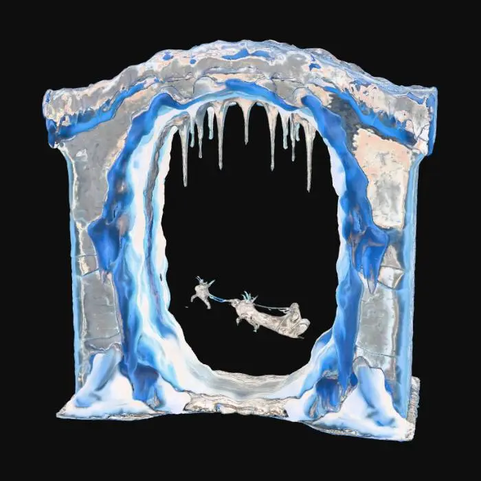 3D model for High deatil, abstract, magical, christmas portal to the north pole