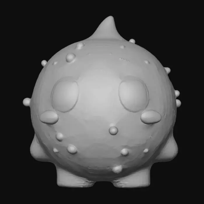 3D model for Round kawaii slime