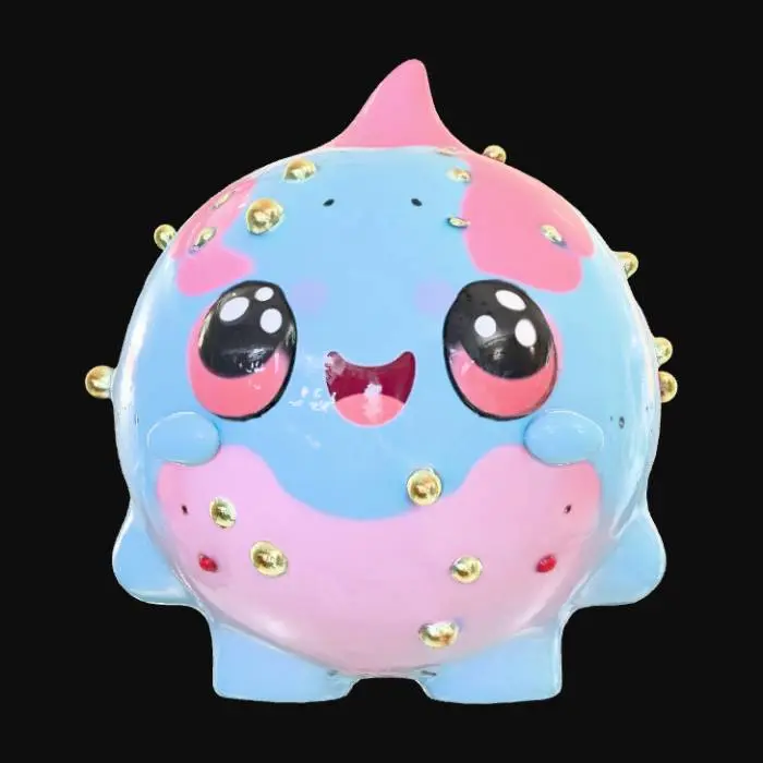 3D model for Round kawaii slime
