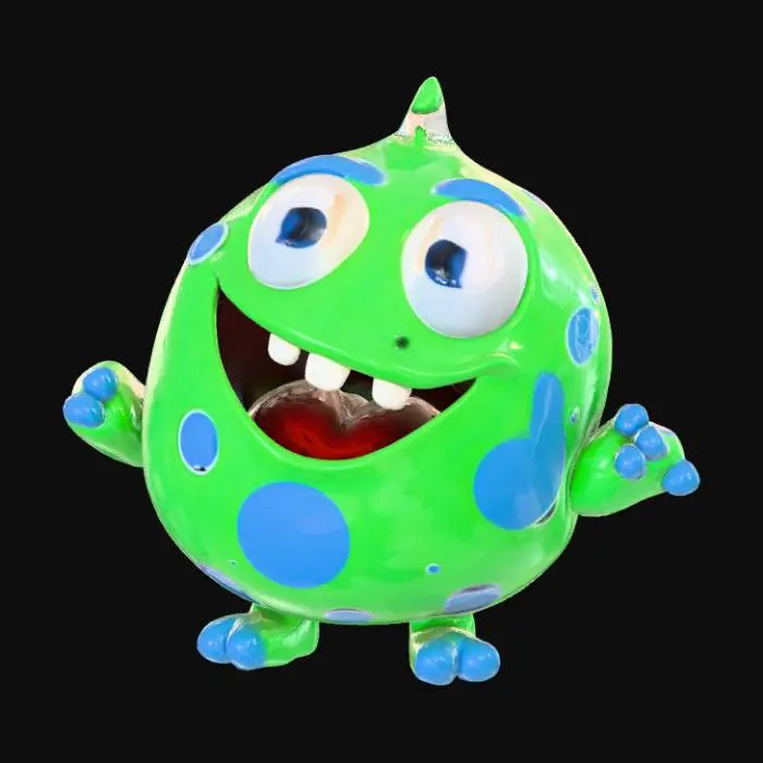 3D model for Spherical slime monster