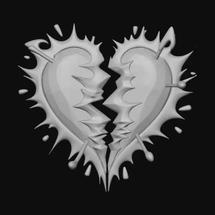 3D model for Heart Breaking Confusion, Music Band Logo