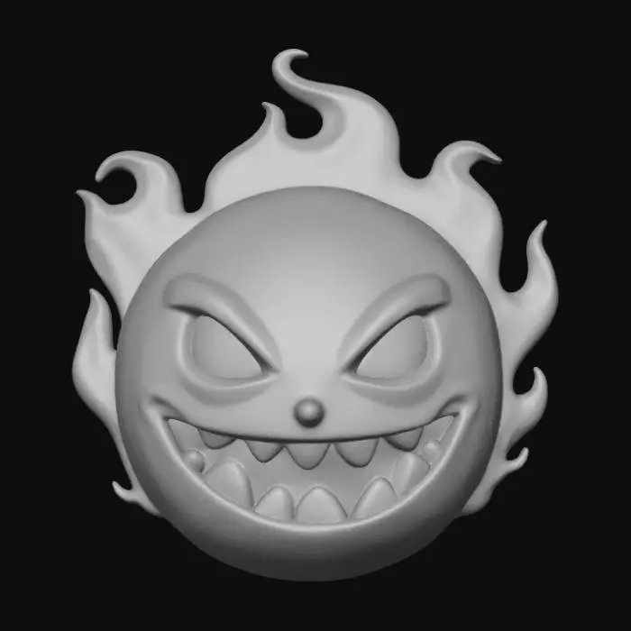 3D model for Hellfire Emoticon