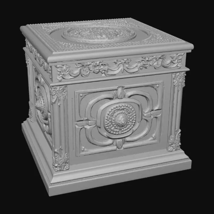 3D model for Extravagant, Square, stackable crate