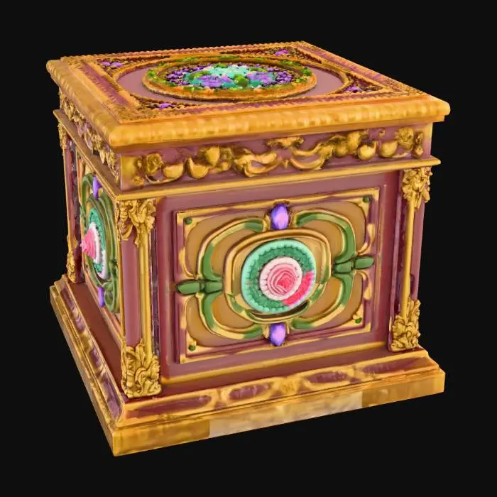 3D model for Extravagant, Square, stackable crate