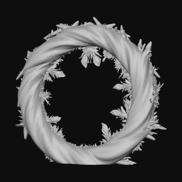 3D model for High deatil, abstract, magical, christmas portal to the north pole