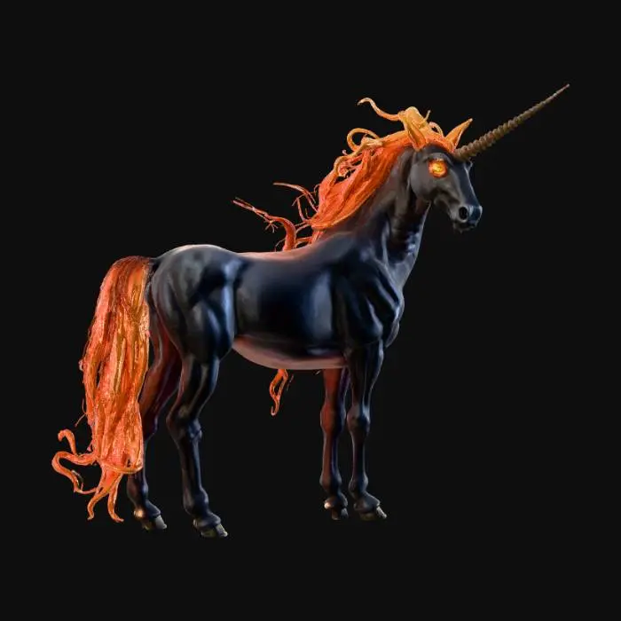 3D model for Abstract detail, massive, demon unicorn