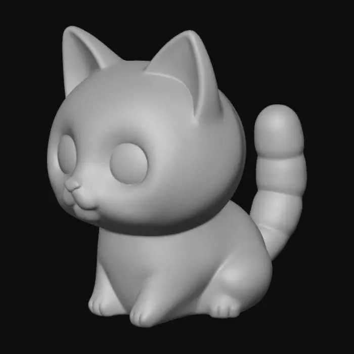 3D model for Smooth detail, kawaii tabletop decoration