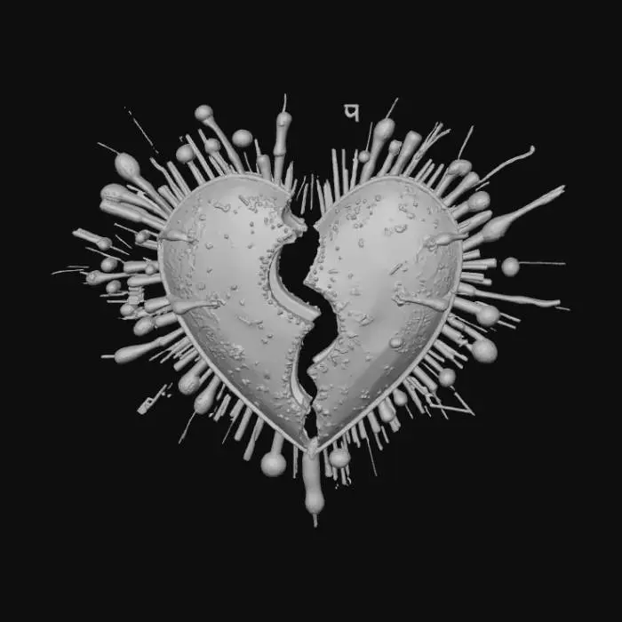 3D model for Heart Breaking Confusion, Music Band Logo