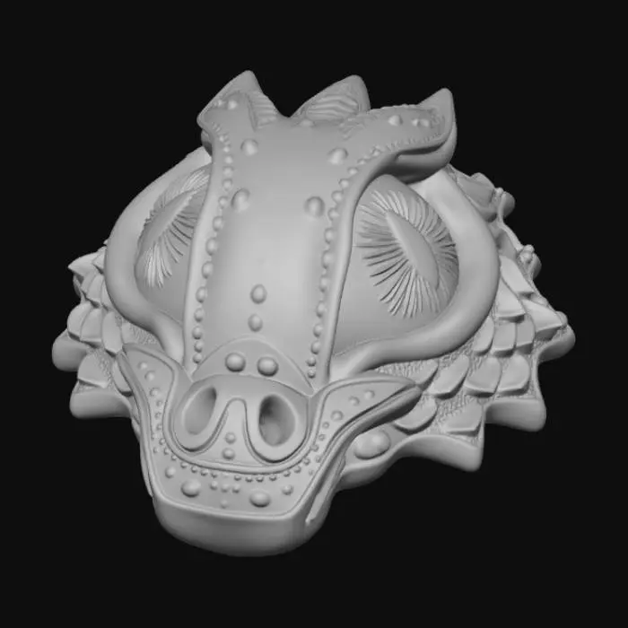 3D model for Fantasy dragons eye enamel pin.