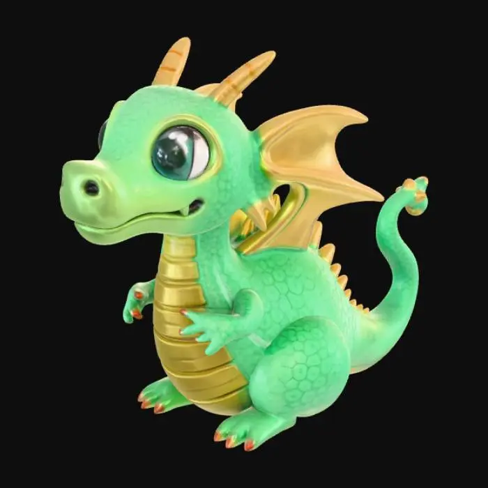 3D model for Dragon, bottle cap