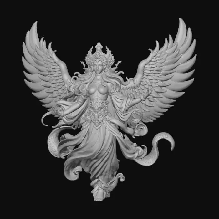 3D model for High detail, legendary, anime, extravagant, wall art decoration.