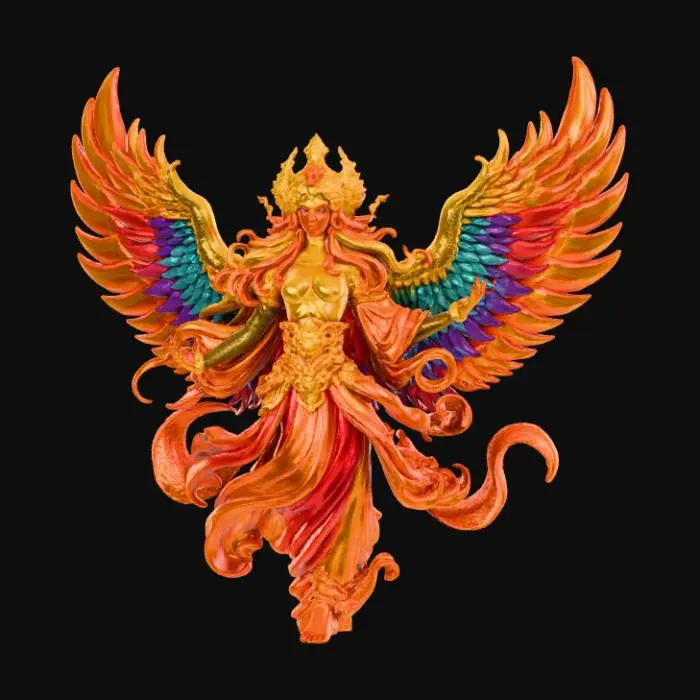 3D model for High detail, legendary, anime, extravagant, wall art decoration.