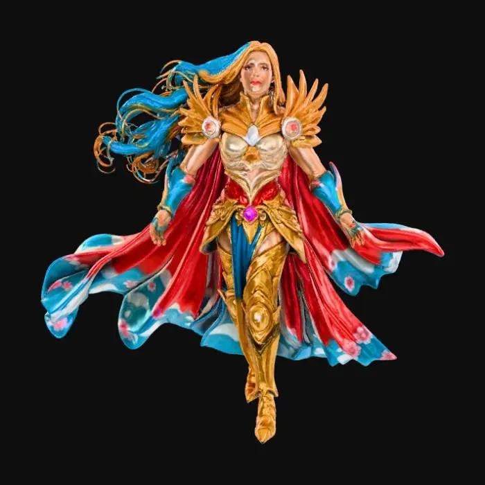 3D model for High detail, legendary, anime, extravagant, wall art decoration.