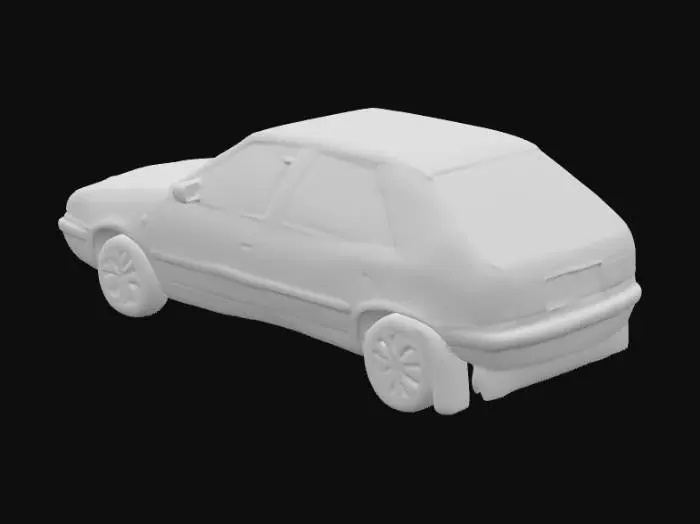 3D model for Blue Hatchback Classic felicia