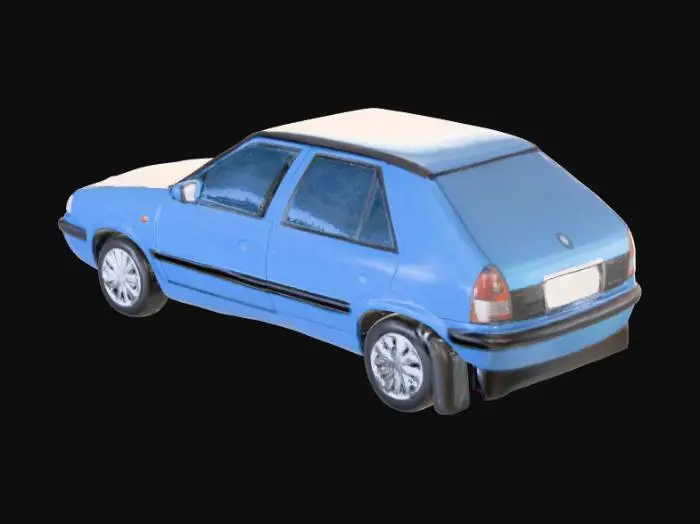 3D model for Blue Hatchback Classic felicia