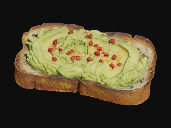 3D model for avocado toast