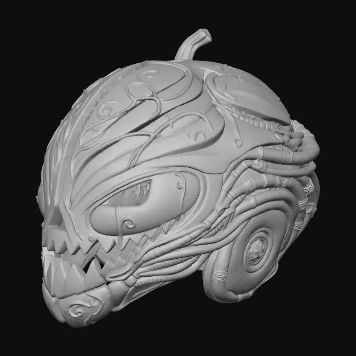 3D model for поєднай цей шолом з гарбузом на хеллоін