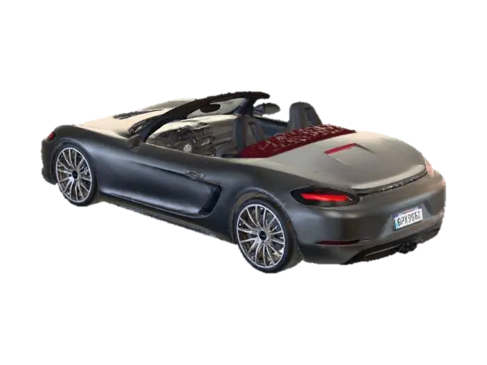 porsche 3D model, vytvořený pomocí AI
