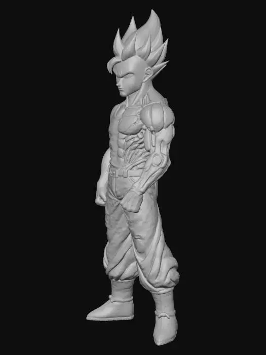 3D model for Goku Cyborg Warrior Transformation