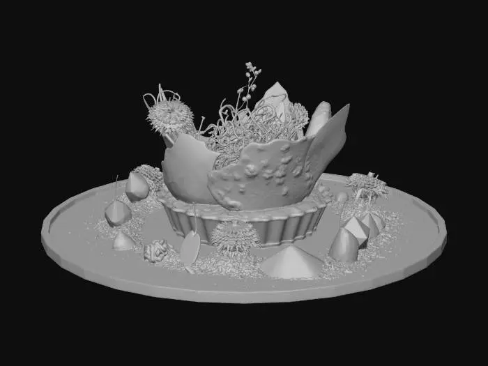 3D model for Edible Bouquet Tart