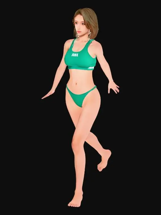 3D model for Emerald Bikini Pose