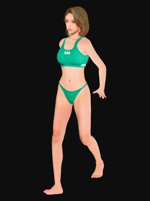 3D model for Emerald Bikini Pose