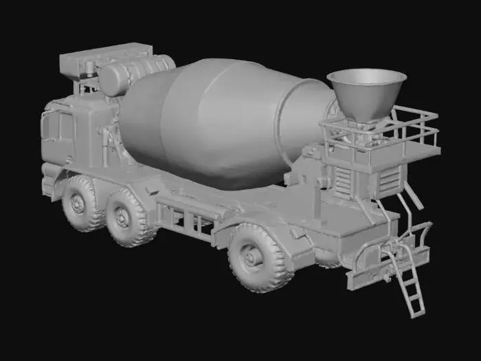 3D model for HDRP kalitede beton karıştırıcı model yapar mısın