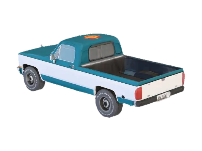 kamyonet - Lorry 3D model, vytvořený pomocí AI