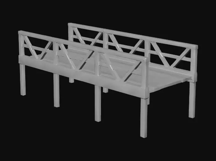3D model for ahşap köprü
