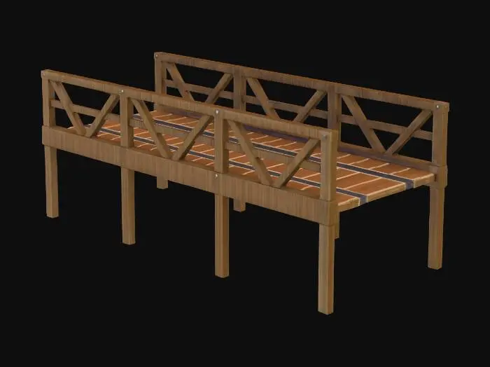 3D model for ahşap köprü