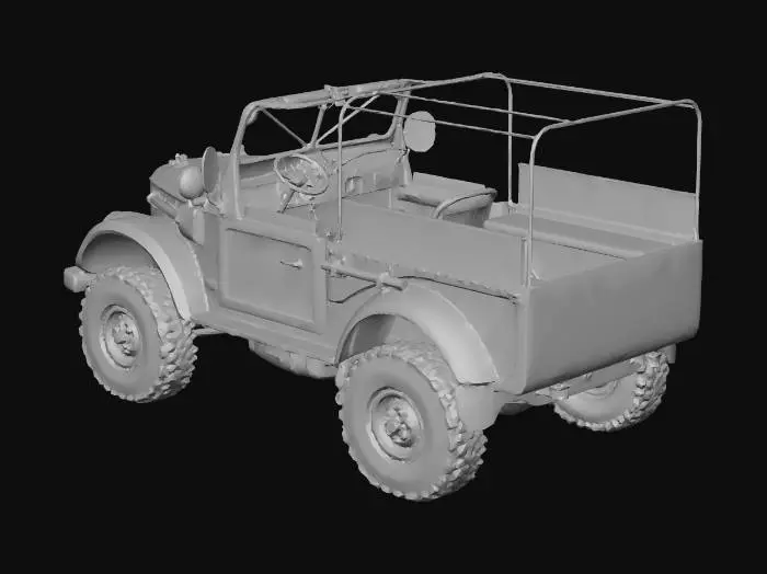 3D model for Vintage Military Jeep