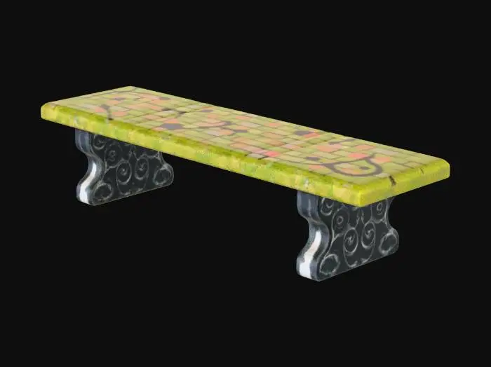 3D model for Stone bench sitting area with some potted plants
, historic stone architecture, mossy ancient stone walls, terracotta tiled roofs, cobblestone textures, medieval European town vibe, ironwork details, realistic game asset, 4k pbr textures