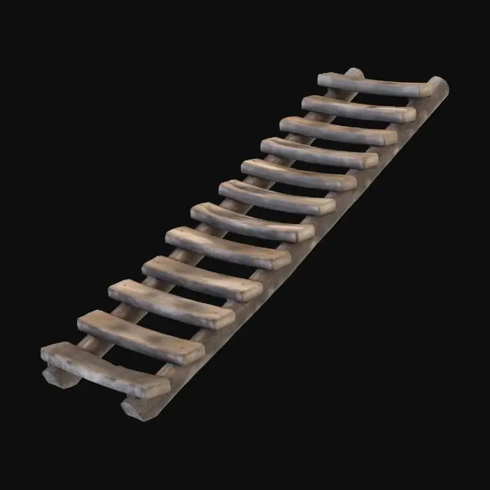 3D model for Rustic Wooden Ladder