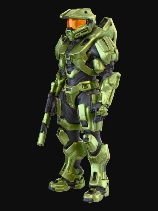 3D model for Soldier in gren armour nspirade Master Chief.