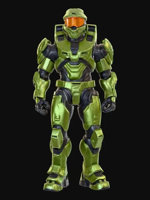 3D model for Master cheif in gren realistic armor.
