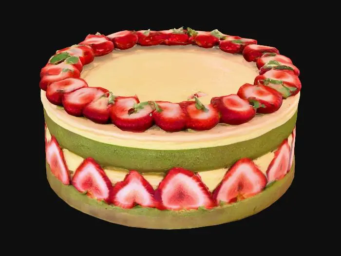 3D model for Strawberry Cake