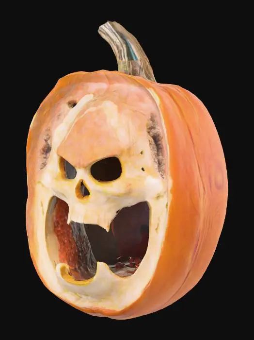 3D model for Decayed Skull Lantern, #Halloween2025#