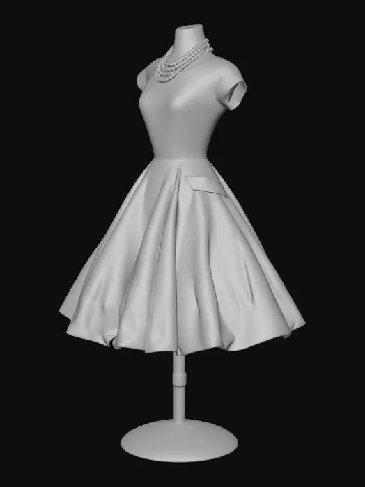 3D model for 1950s Retro Dress