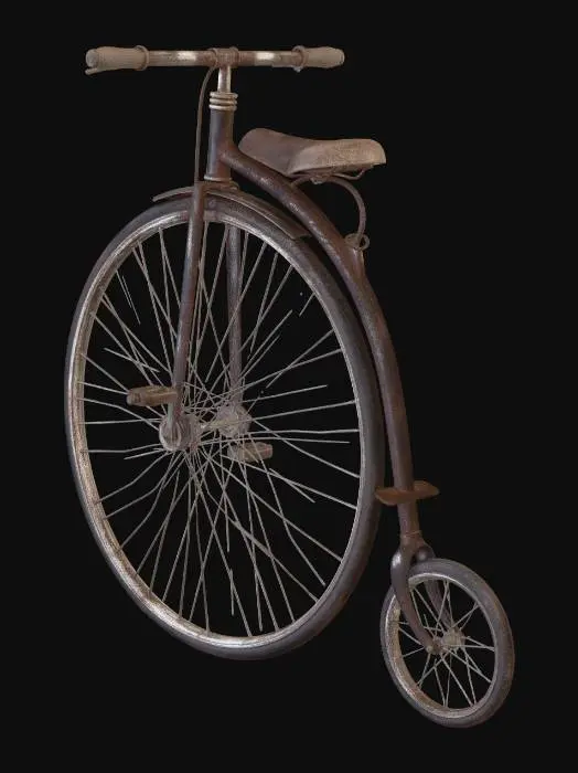 3D model for Rusty Penny-Farthing