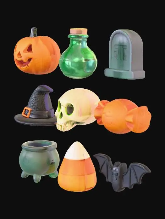 3D model for Halloween Icons