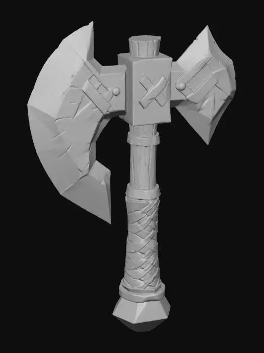 3D model for Battle Axe Icon