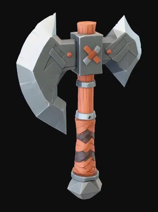 3D model for Battle Axe Icon